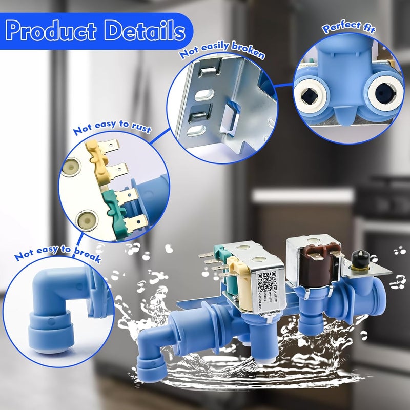 Garsoo 242252702, 240531101 Water Inlet Valve Compatible with Frigidaire, Kenmore, Electrolux, Crosley etc Refrigerator, Replace 2692163, AP5671757, PS7784018, 241734301, K-76150, WV2702 etc, 1 Year warranty - Image 5